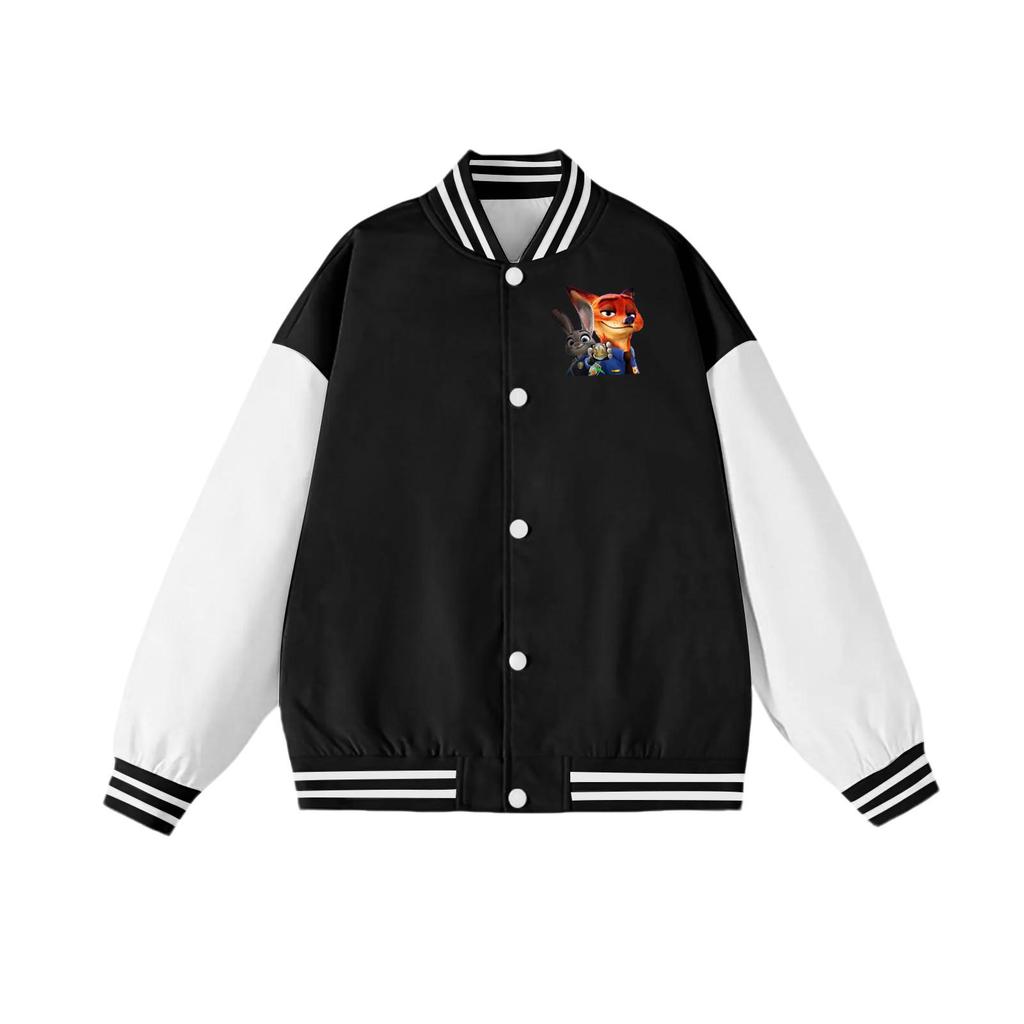 Kids' Fashionable Casual Long-Sleeved Hooded Print Jacket