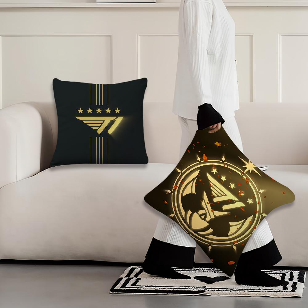 Faker Skt T-T1 Cool Cushion Cover Living Room Accent Couch Back Support Square Lounge Restful Nap Companion Pillow Case