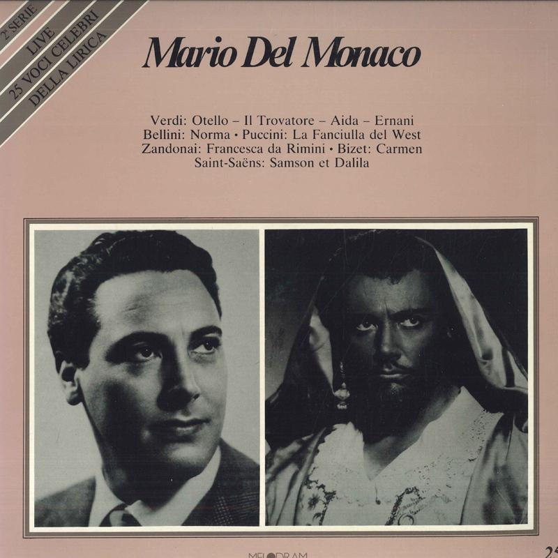 

LP Record MARIO DEL MONACO - Mario Del Monaco MEL6752 MELODRAM 1981 Italy Classical Used