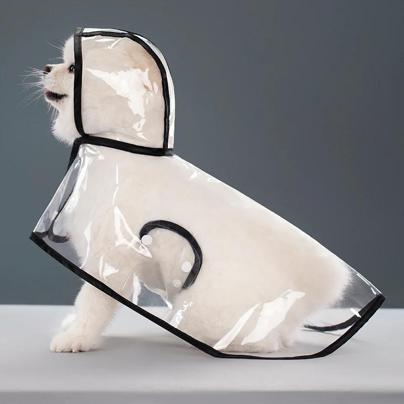 Puppy Raincoat Waterproof Pet Rain Jacket for Small Medium Dogs Cats Jumpsuit Chihuahua Teddy Hooded Pug Rain Poncho Rainwear