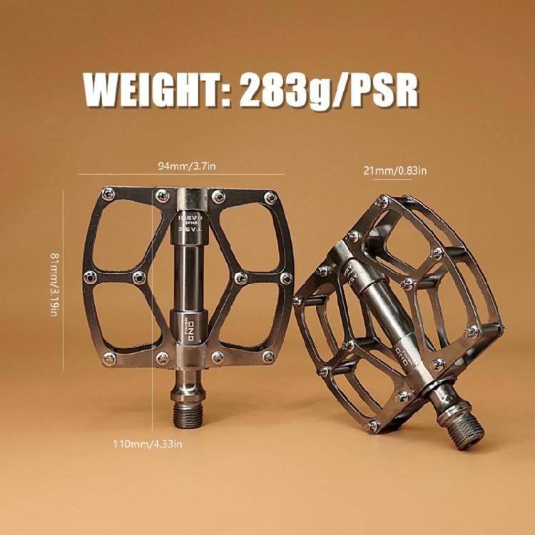 Mountain Bikes Pedals Light Weight Bicycles Pedals Nonslip Pedals Footboards Flat Platform Three Bearing 9/16In Thread