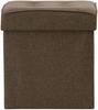 Fuji Boeki Storage Stool, Chair, Folding Storage Box, and Ottoman, 38cm Wide x 38cm Deep x 40cm High, Brown, Dino 85853