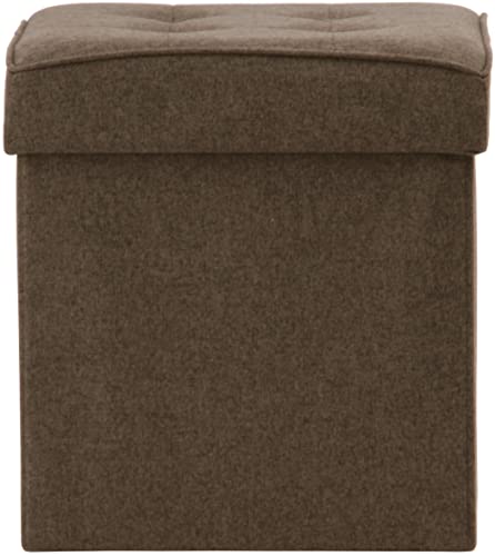 Fuji Boeki Storage Stool, Chair, Folding Storage Box, and Ottoman, 38cm Wide x 38cm Deep x 40cm High, Brown, Dino 85853