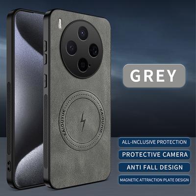 For Vivo X300 Luxury Leather For Magsafe Magnetic Wireless Charging Phone Cases For Vivo X300 Back Cover For Vivo X300 Shell