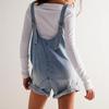 2024 Sommer Europäischer & Amerikanischer Stil Tasche Träger Waschen Denim Overall Shorts