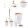 6x Bathroom Accessories Set Rinse Cup Decorative Practical Sturdy Toilet Brush Soap Dispenser for