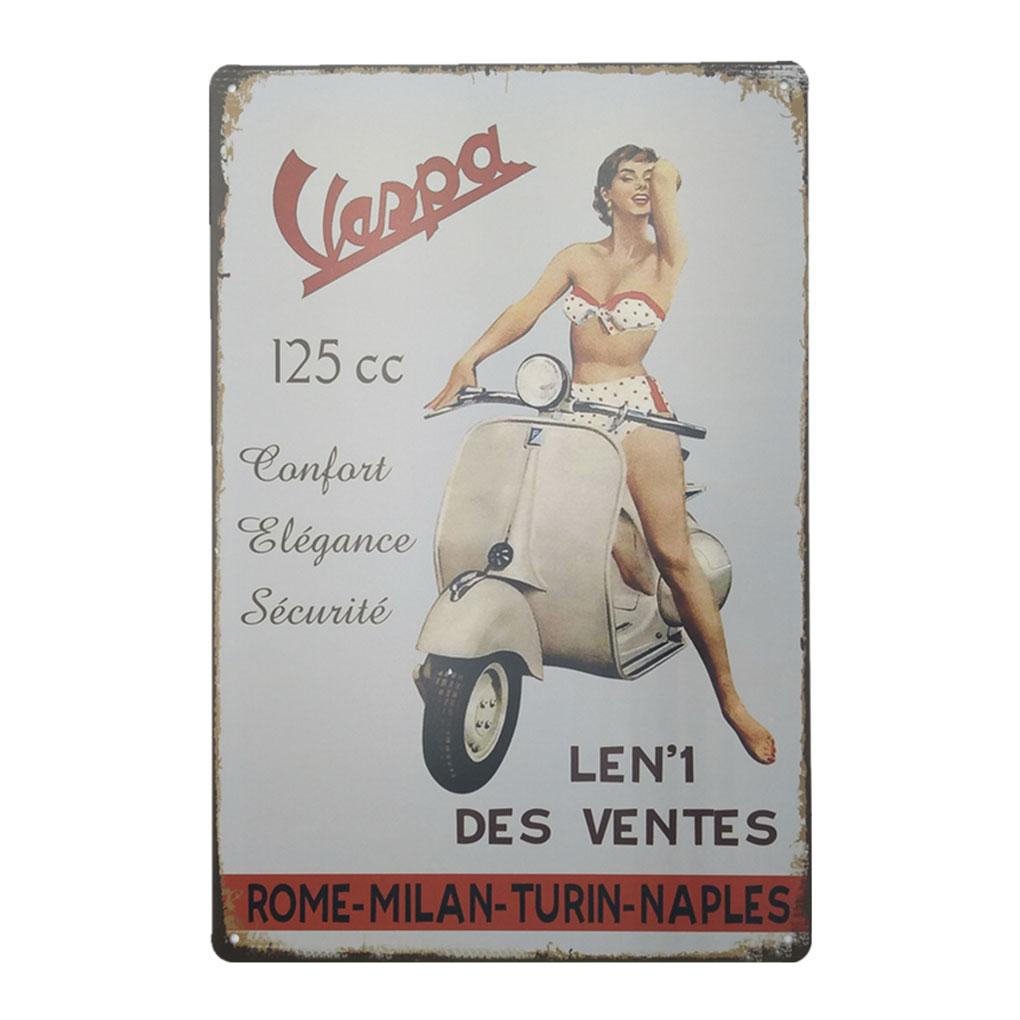 Vintage Retro Iron Wall Decors Car Motorcycle Poster Sign Plaque Home Livingroom Bedroom Decorations