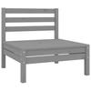 Vidaxl 5-Cz. Garden Lounge Furniture Set, Grey, Pine