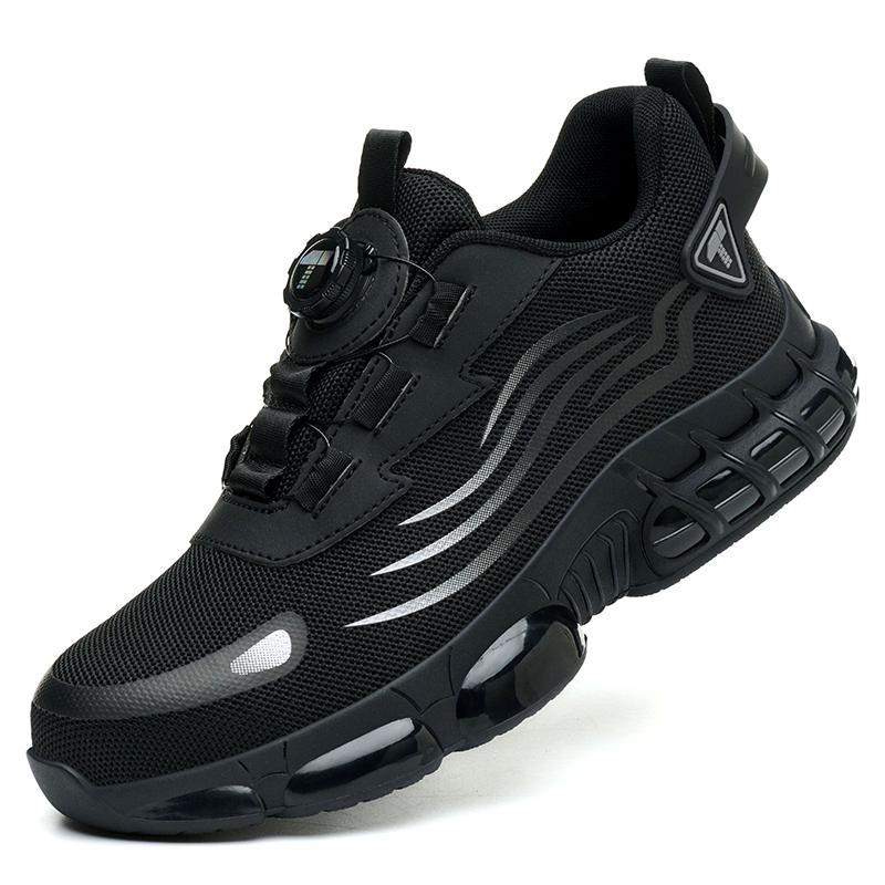 Rotary Button  Safety Shoes For Men, Anti-impact And Anti-piercing Work Shoes, Fashionable Men's Sports Shoes Tactical Boots
