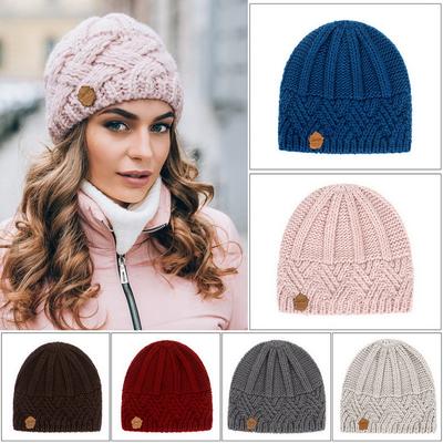 Hat Soft Autumn Winter Fashion Knitted Beanies For Women Girls Thermal Windproof Hat Crochet Skullies Wool Hat Skiing Beanie Street Caps