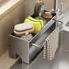 Multi-Functional Kitchen Storage Rack with Drainage Sponge Holder