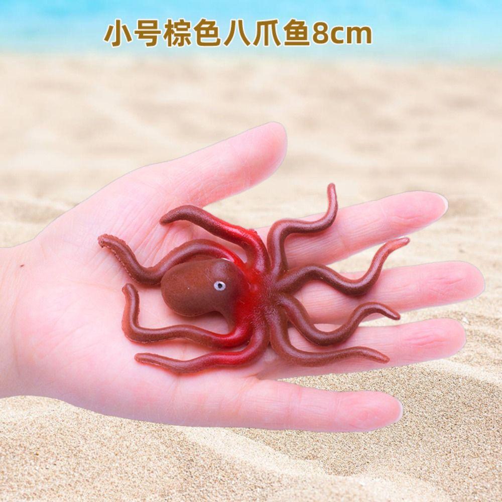 Educational Decoration Simulation Octopus Toy Ocean Sea Life Soft Elastic Toys Octopus Action Toy
