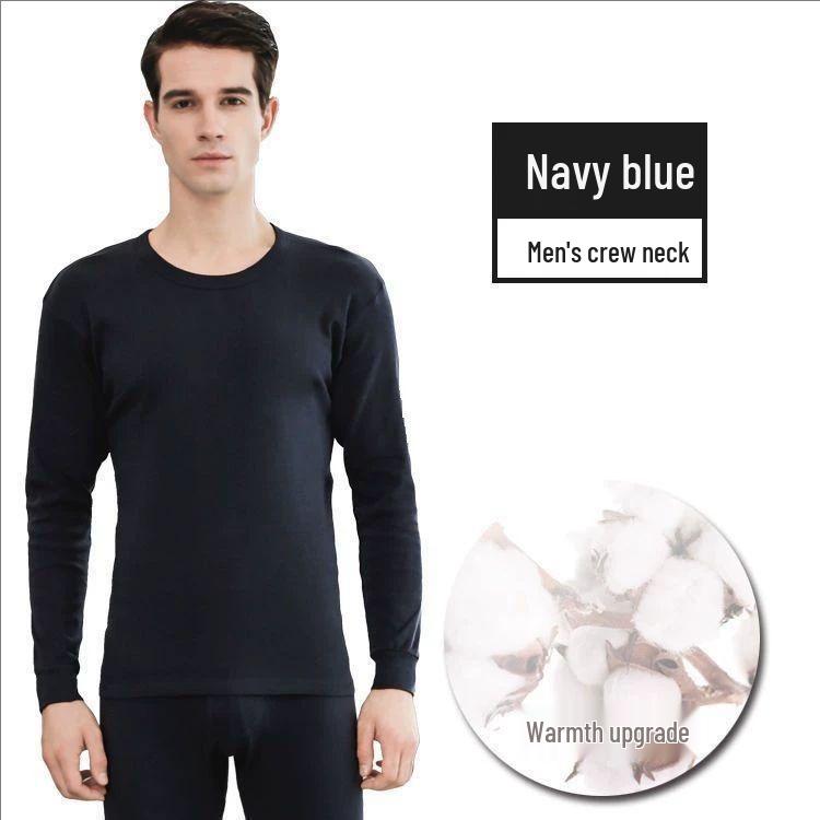 Men's and Women's Pure Cotton Long Johns Set: Warm Autumn Base Layer Knitwear for All Ages - Lightweight and Comfortable.