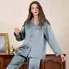 High-End Simple Casual Pajamas Women'S Spring And Summer Long-Sleeved Loungewear Two-Piece Set