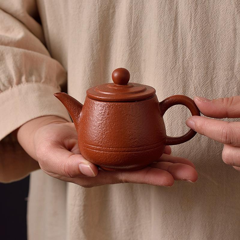 Pomelo Skin Rough Skin Pure Hand Pull Purple Clay Pot Zhu Clay Pot Small Pear Pot Bubble Teapot Traditional Kung Fu Tea Set