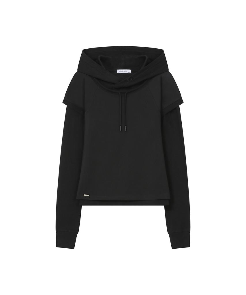 MISEKI SEOUL Raglan Layered Hoodie Set Black
