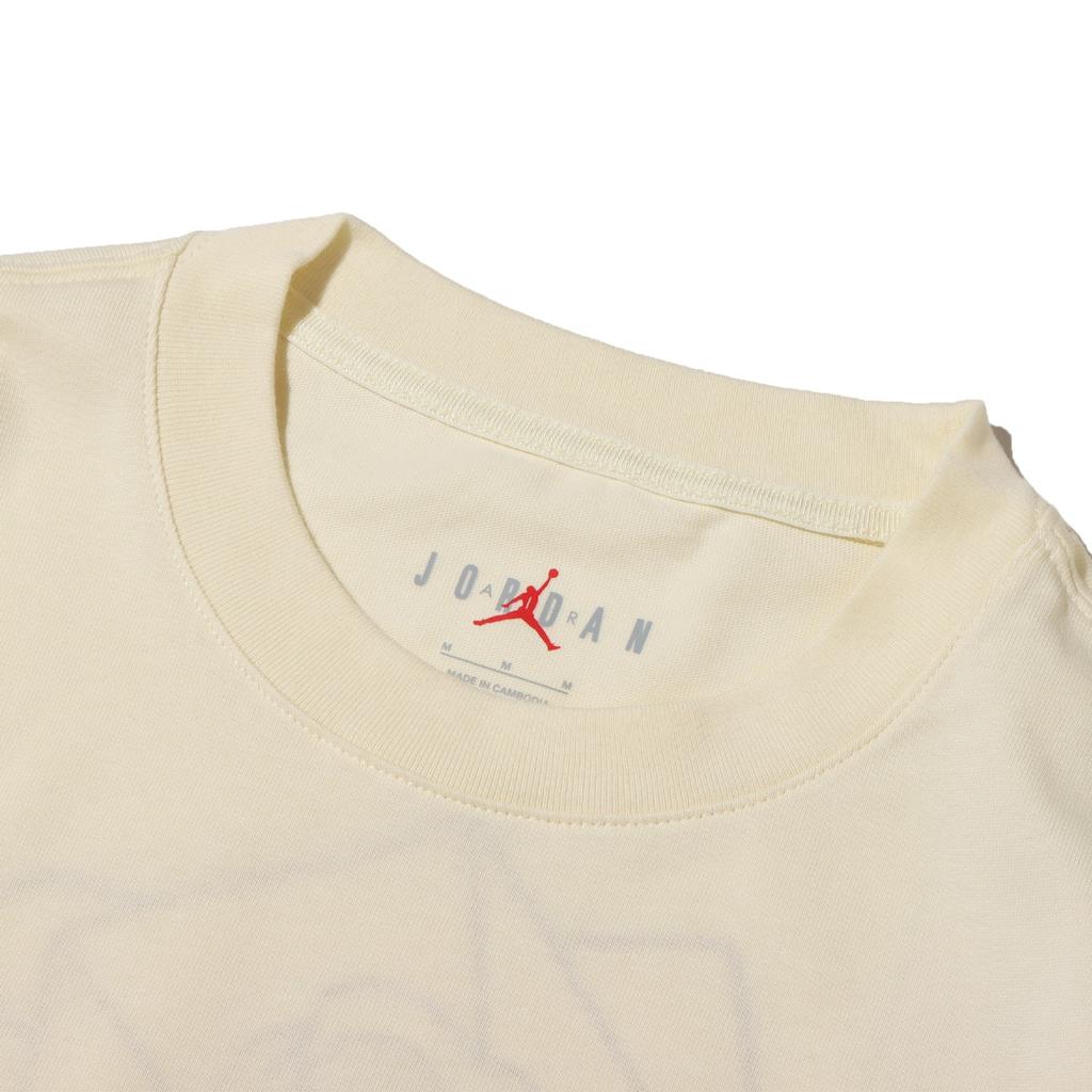 New Jordan Set in Sleeve T Shirt Women's Ecru Asia Version FB2641-113