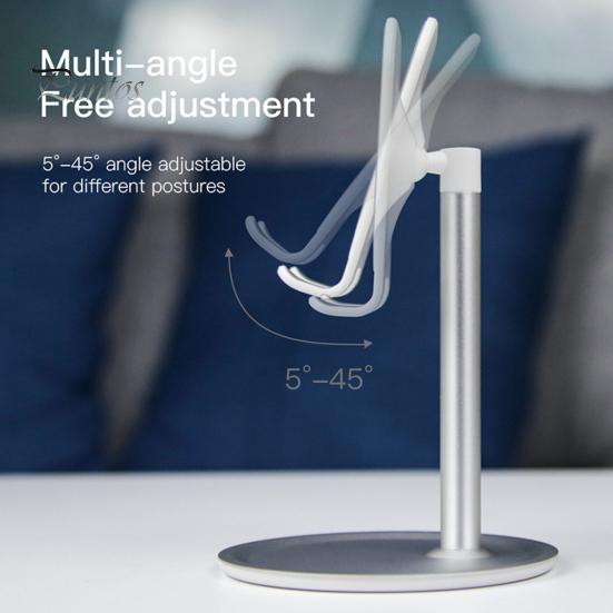 Desk Aluminium Alloy Anti-slip Tablet Stand Adjustable Rotatable Phone Holder