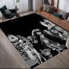 Strohhut Crew Flanellmuster Quadratischer Teppich, Läufer, Teppich für Wohnzimmer Schlafzimmer Sofa Spielzimmer Dekoration, Rutschfeste Fußmatte