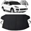 1 PC Car Windshield Snow Cover, Snap-On Waterproof and Scratch-Proof Windshield Protector, 600 D Oxford Cloth Car Window Snow Cover, Universal for