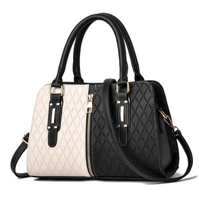 New Fashion Color Matching Women's Handbag European and American Atmosphere Large Capacity Shoulder Messenger Bag Tide