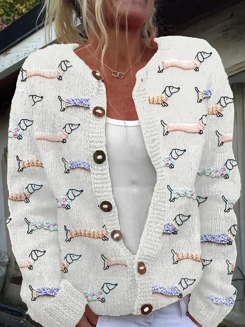 2025 Außenhandel neu 3D Digitaldruck Cardigan Strickjacke Damenbekleidung Frühling und Herbst Quelle Fabrik Großhandel 5XL white