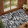 Black & White Carpet Abstract Pattern Home Entrance Rugs Carpets for Living Room Washroom Floor Mat Bedroom Decor Alfombra Gift