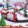 Christmas Electronic Music Electric Train Toys Children's Electric Railway Track Train Set Racing Road Transportation Toys Gift