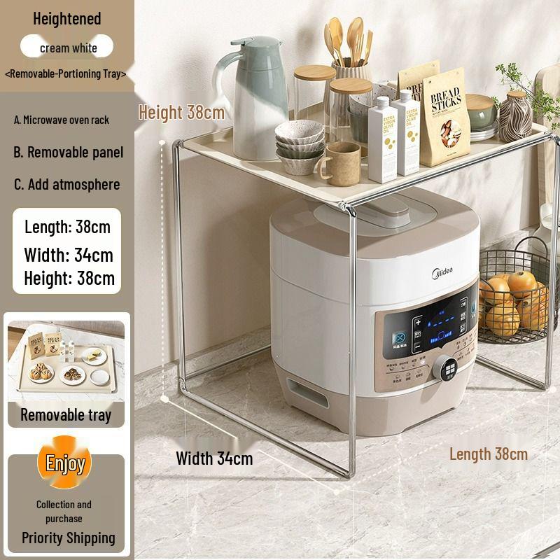 New Split Stainless Steel Multifunctional Kitchen Microwave and Electric Oven Countertop Storage Rack