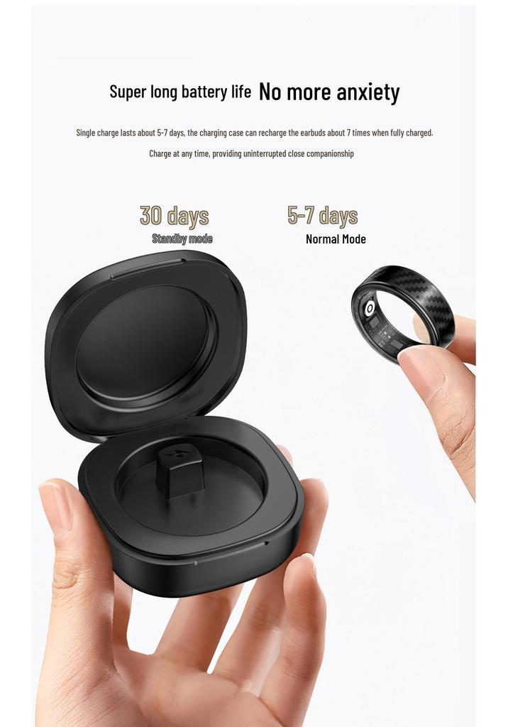 Smart Ring: Heart Rate, Blood Oxygen, Blood Pressure, Sleep Tracker, Pedometer, Sports, Bluetooth Call Reminder