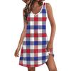 Women's Casual Sundress With Pockets Summer Boho Beach Dress Floral Blouses For Women T-Shirts Dress V Neck Loose Tank Dresses