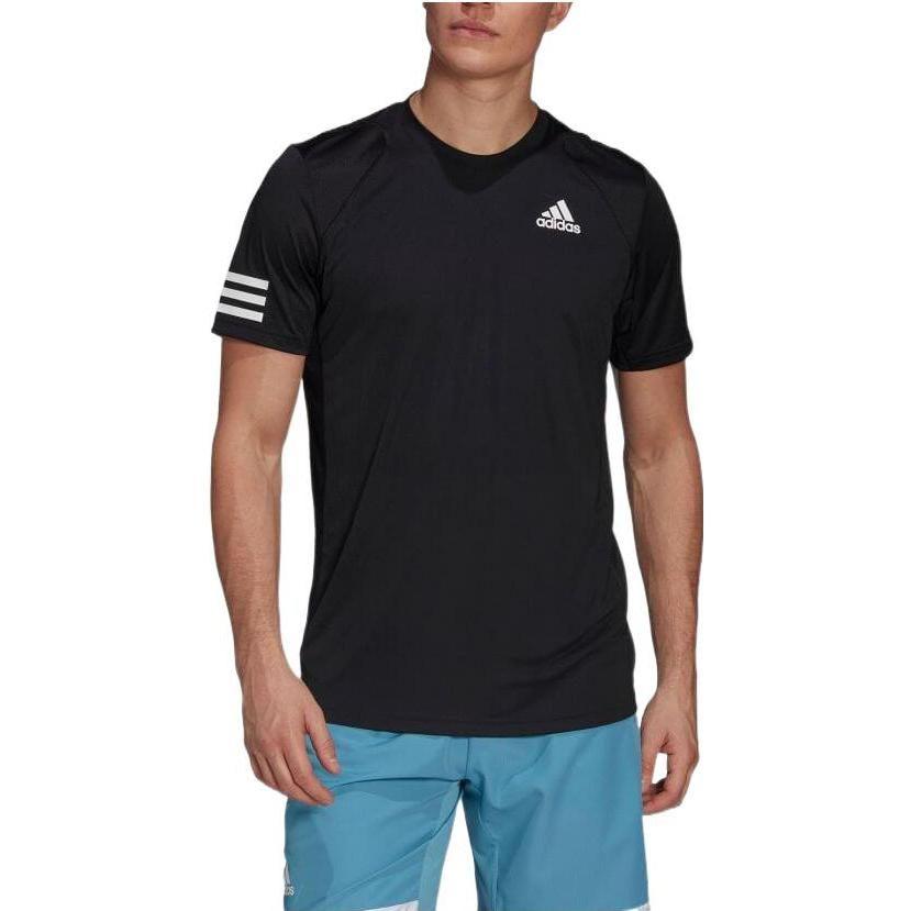 adidas T Shirts Men's Black Crew Neck Moderate Straight Fit GL5403