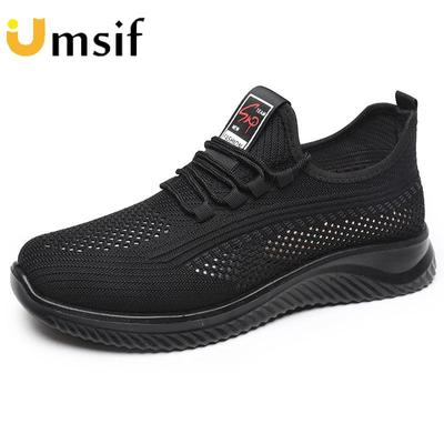 New Summer Men's Breathable Black Sneakers Non-slip Outdoor Running Shoes