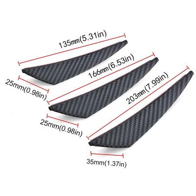 6 Stück Universal Frontstoßstangenlippe Dekoration Diffusor Splitter Finnen Karosserie Spoiler Canards Valance Kinn Auto Tuning Canard