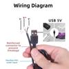 Brightness Adjustable LED Dimmer Cable Color Temperature Control Delay Off Function USB Dimmer Switch ON OFF Switch USB Powered
