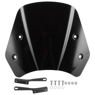Universal Motorcycle Windshield Wind Deflector Screen W Mounting Bracket for 5‑7in