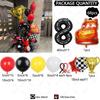 68PCS Cartoon Cars Series Lightning McQueen Red Yellow Black Latex Balloon Set 40inch Number Foil Ball Boy Birthday Party Favors