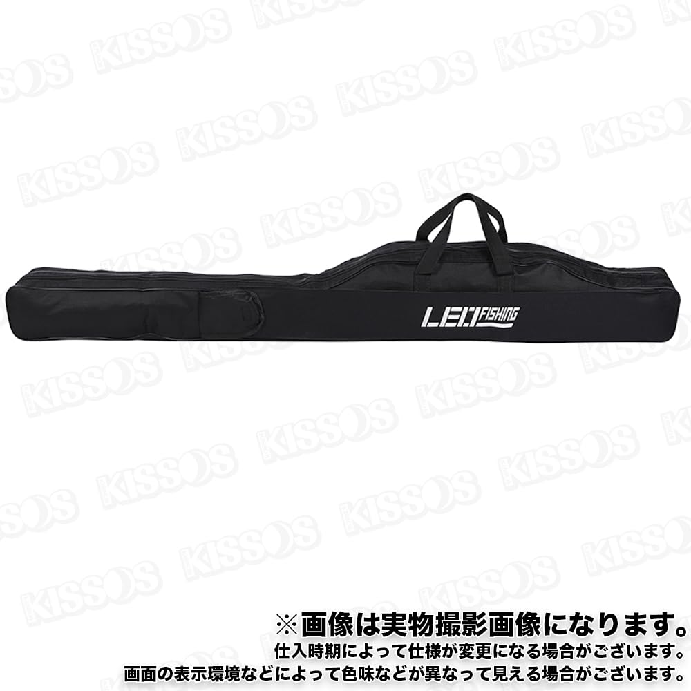 Portable Fishing Rod Storage Bag, 1.5m Rod Cover, Large Capacity, Foldable, Shoulder Strap, Easy to Carry, (Black)