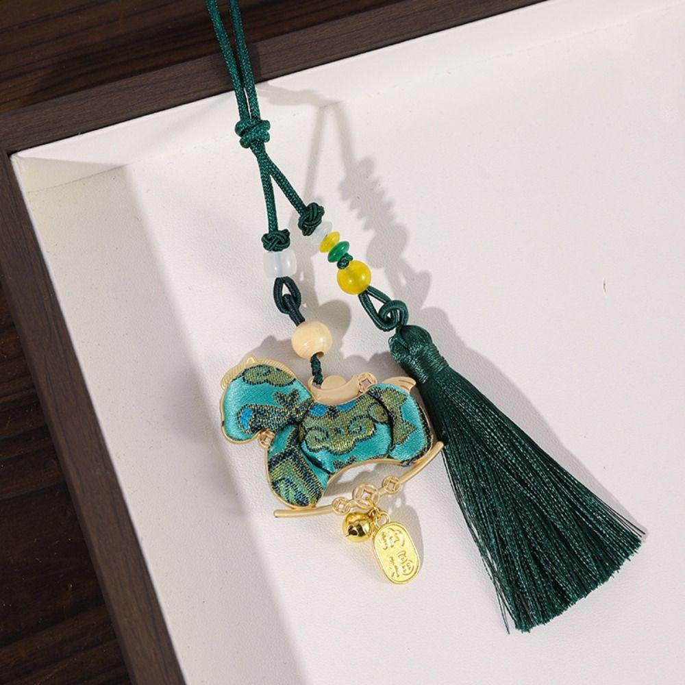 Brocade Pony Embroidered Pendant Chinese Style Car Hanging Ornaments  National Wind Style