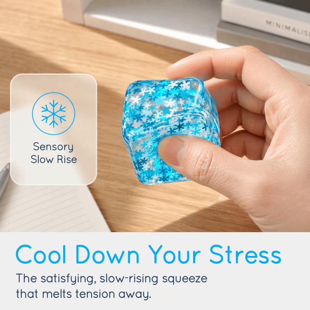 Anti-stress Stress Relief Toys Ice Cube Shape Sensory Squishy Toys Fidget Squeeze Toys  Adults Kids