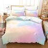 Rainbow Gradient Cloud Duvet Cover Set Colorful Print Bedding Set For Girls Women Bedroom Decorative Bedspread