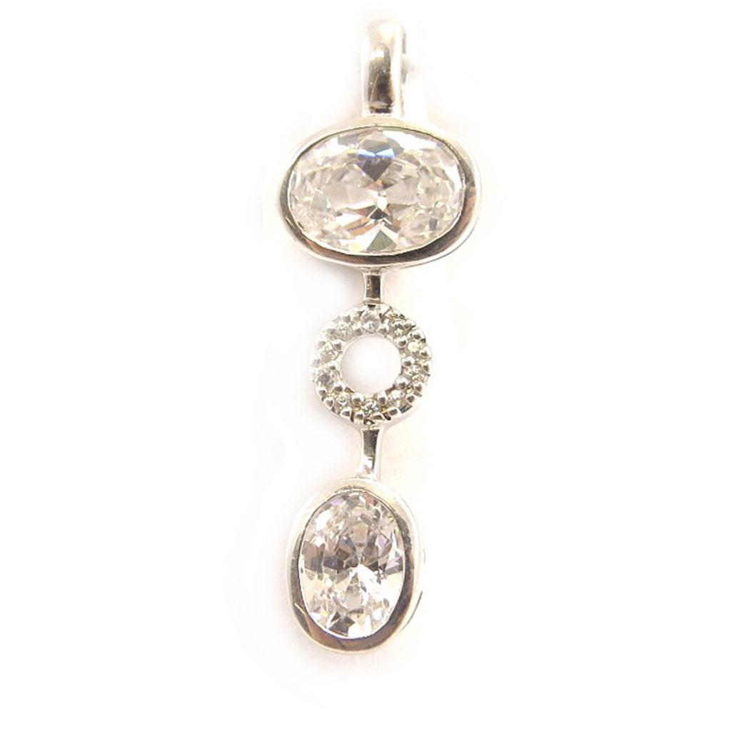 Les Trésors De Lily [D7508] - Pendentif Argent 'Diana' Blanc
