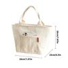 Canvas Lunch Bag Insulated Lunch Toted Bag Lunch Box Container Coolers Bag Reusable with Front Pockets for Women Men Gifts