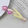 Metal Tulip Flower Hair Side Clip Fringe Bangs Duckbill Clip Women Girls Sweet Headwear Hairpin Hair Style Accessories