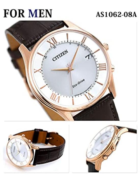 Citizen Pair Solar for and for Men and Women Watches, Eco-Drive Radio-Controlled Powered, Couples, AS1062-08A ES0002-06A,