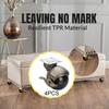 4 Brass Furniture Caster Wheels with Top Plate for Sofa, Ottoman, Chest Or Dresser.