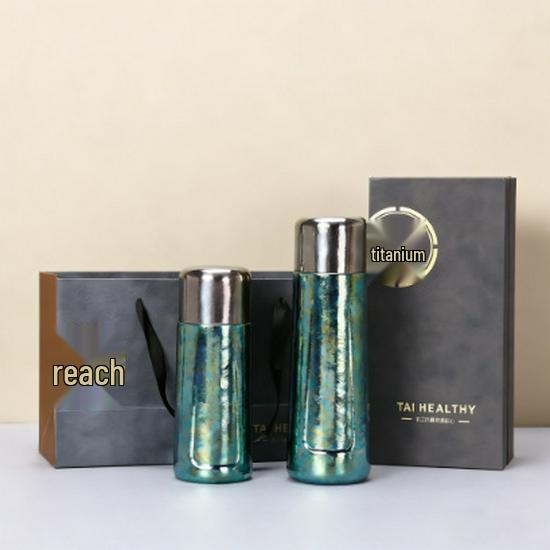Pure Titanium Magnetic Insulated Car Mug - High-End Portable Tea Cup 350ml
