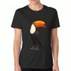 Toucan Bird Wounisex Cotton T Shirt, Premium Cotton Quality Printing, Durable, Casual Fashion, Tropical Bird, Colorful Beak, Eyecatching Design, Summe