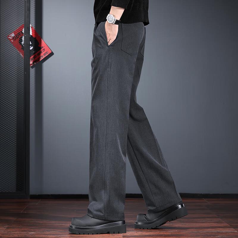 Jie Leinuo Men's Casual Straight-Leg Trousers