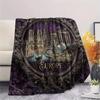 1Pc Alien Earth Print Flannel Blanket, High Quality Comfortable for All Seasons, Home Decor, Warmth and Comfort, Perfect for Christmas Gifts